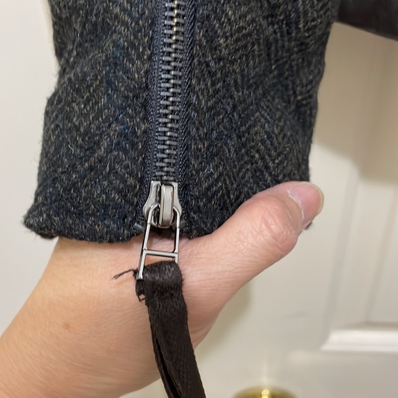 Zara short wool blend brown jacket (sz XL) - Picture 7 of 12